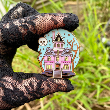 Spooky Hollow, witchy enamel pin