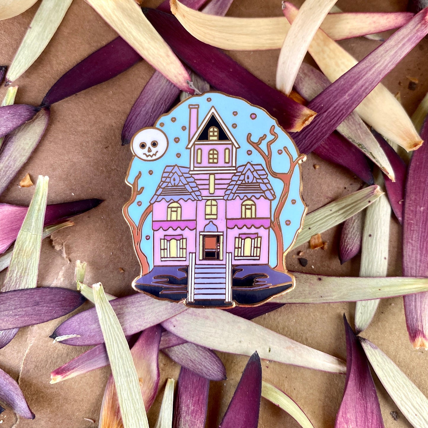 Spooky Hollow, witchy enamel pin