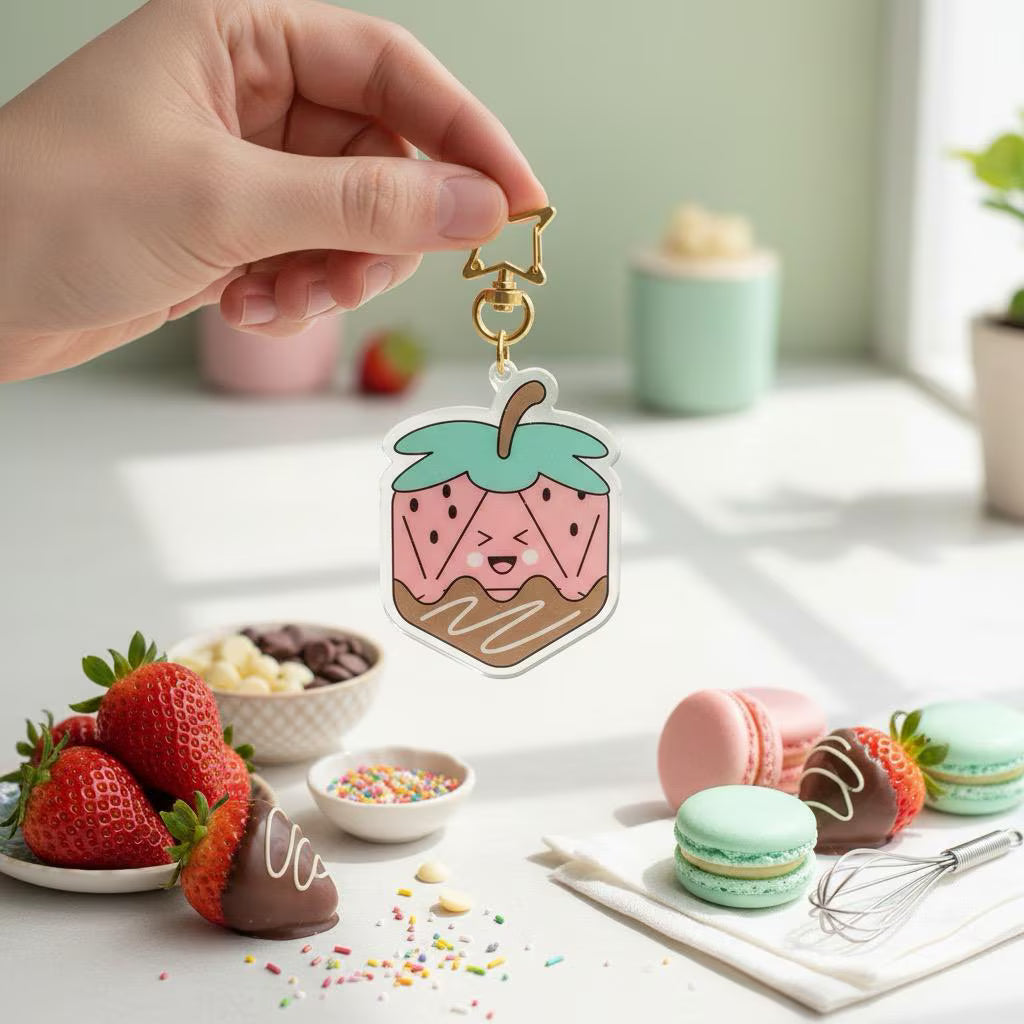 Strawberry Dice, D&D enamel pin