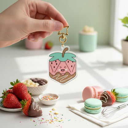 Strawberry Dice, D&D enamel pin