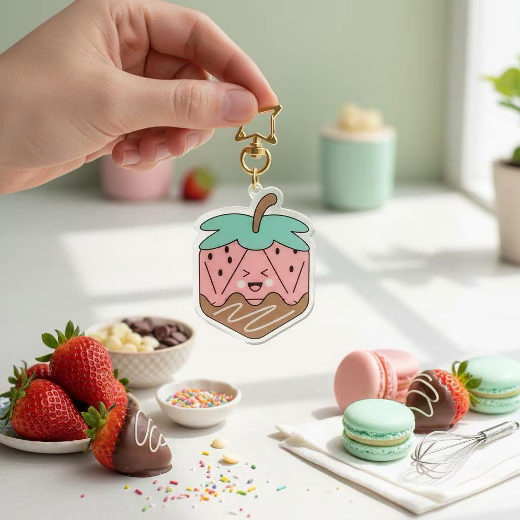 Strawberry Dice, D&D enamel pin