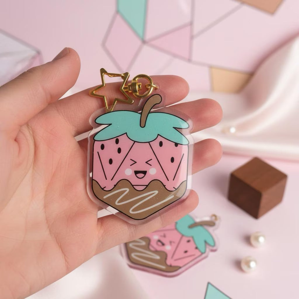 Strawberry Dice, D&D enamel pin
