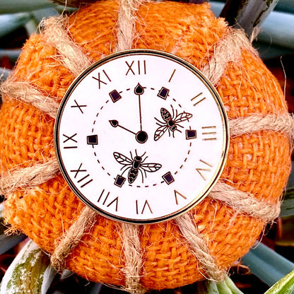 The Wasp Factory Clock, literary enamel pin