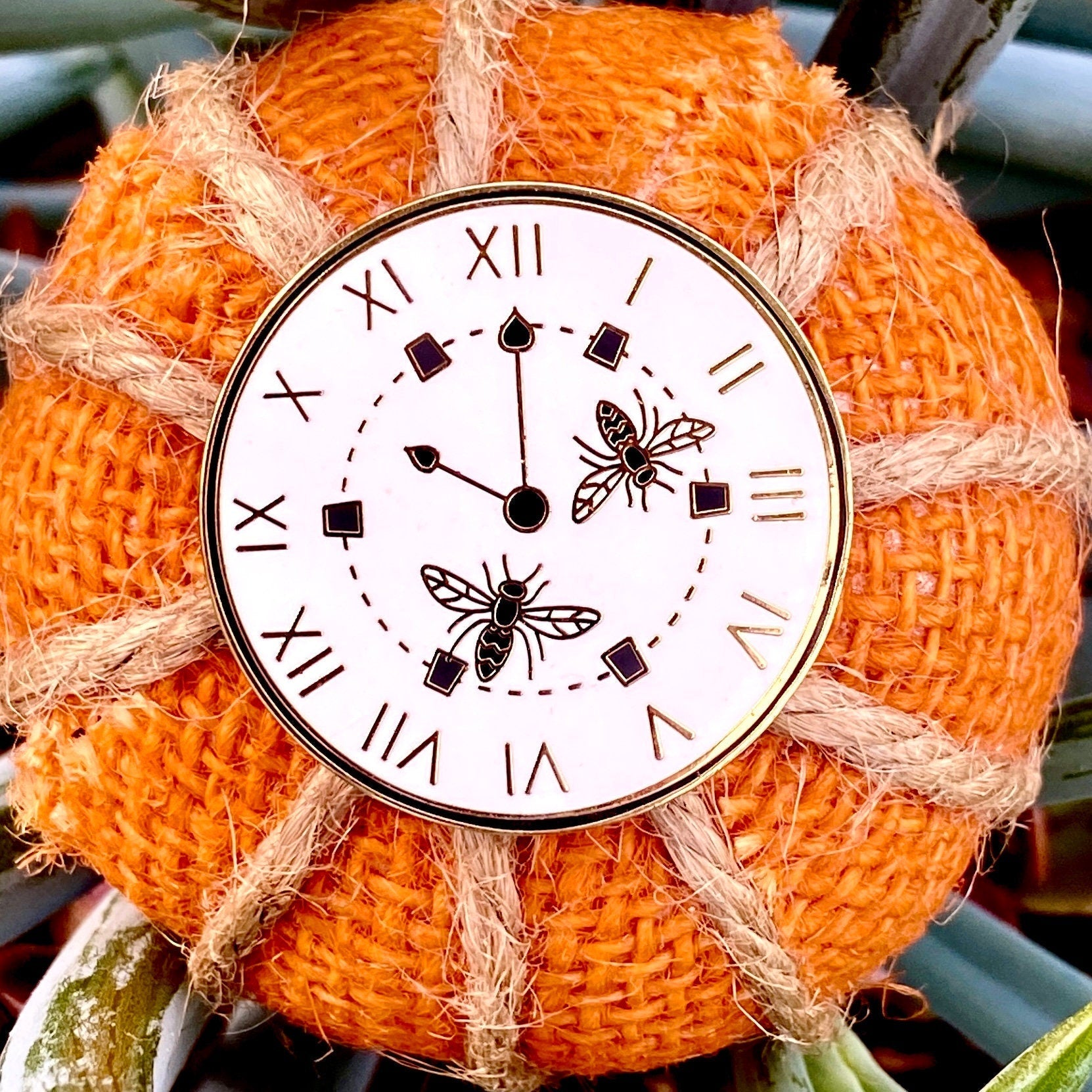 The Wasp Factory Clock, literary enamel pin