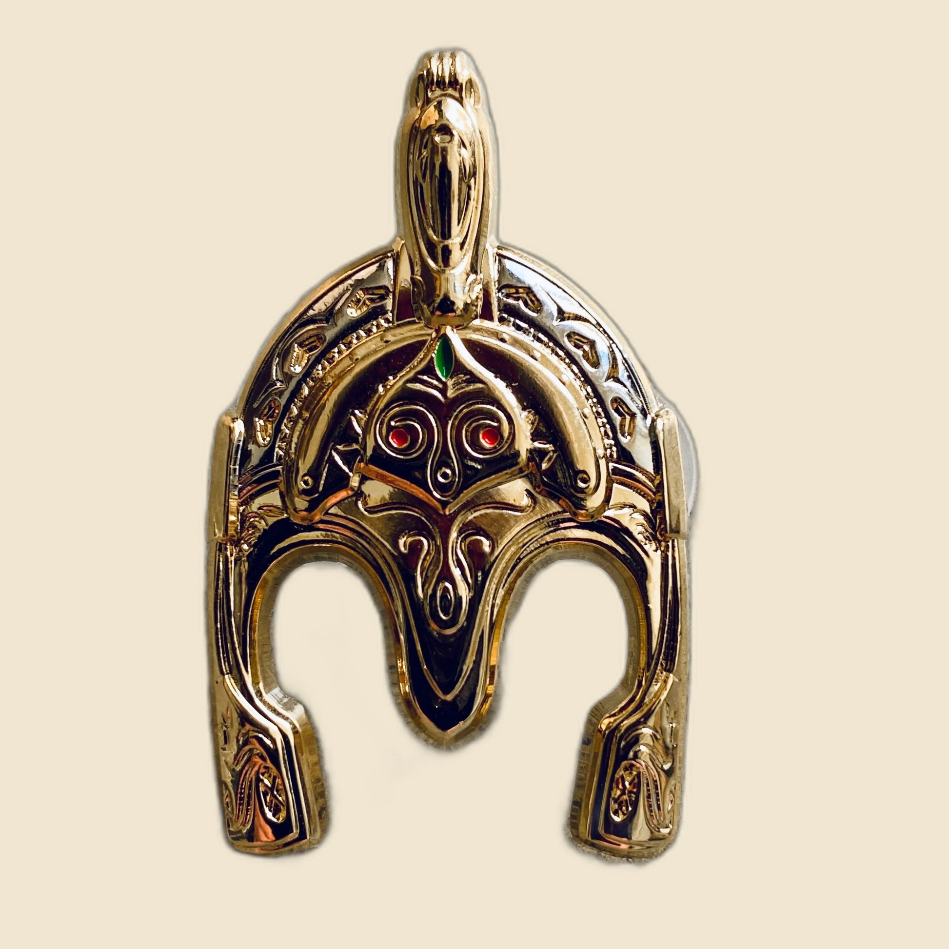 Theoden's Helmet on cream background