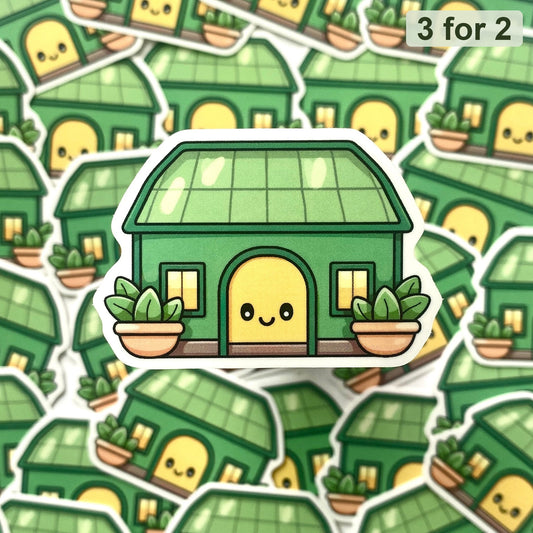 Tiny Greenhouse Sticker, kawaii sticker