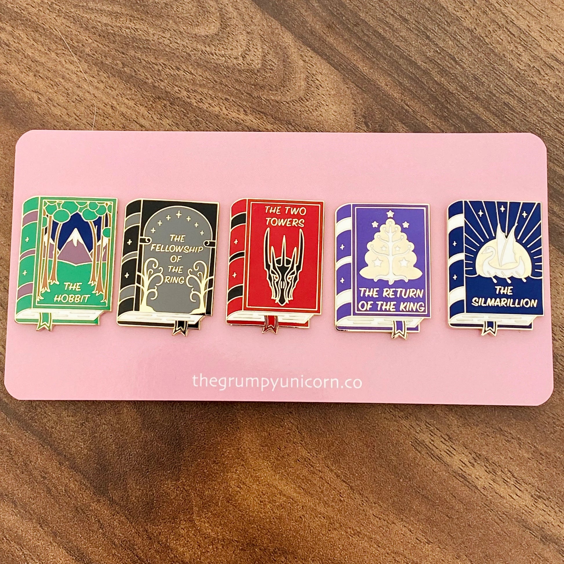 Middle Earth Book Set, LOTR enamel pin