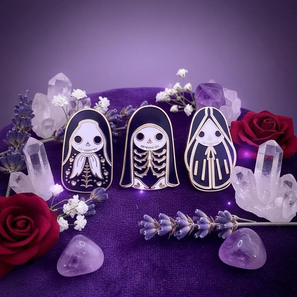 Triple Goddess Pack, witchy enamel pin