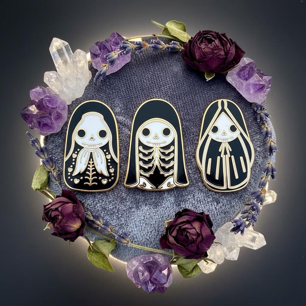 Triple Goddess Pack, witchy enamel pin