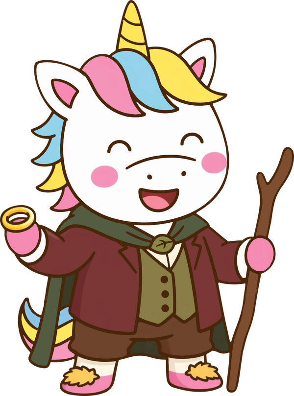 Grumpy Unicorn - Hobbit (right-facing)