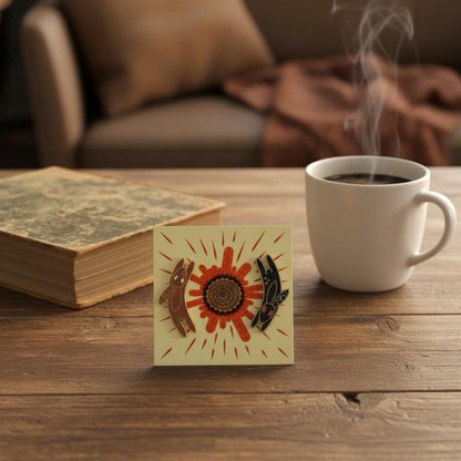 Inlé & El-Ahrairah, literary enamel pin