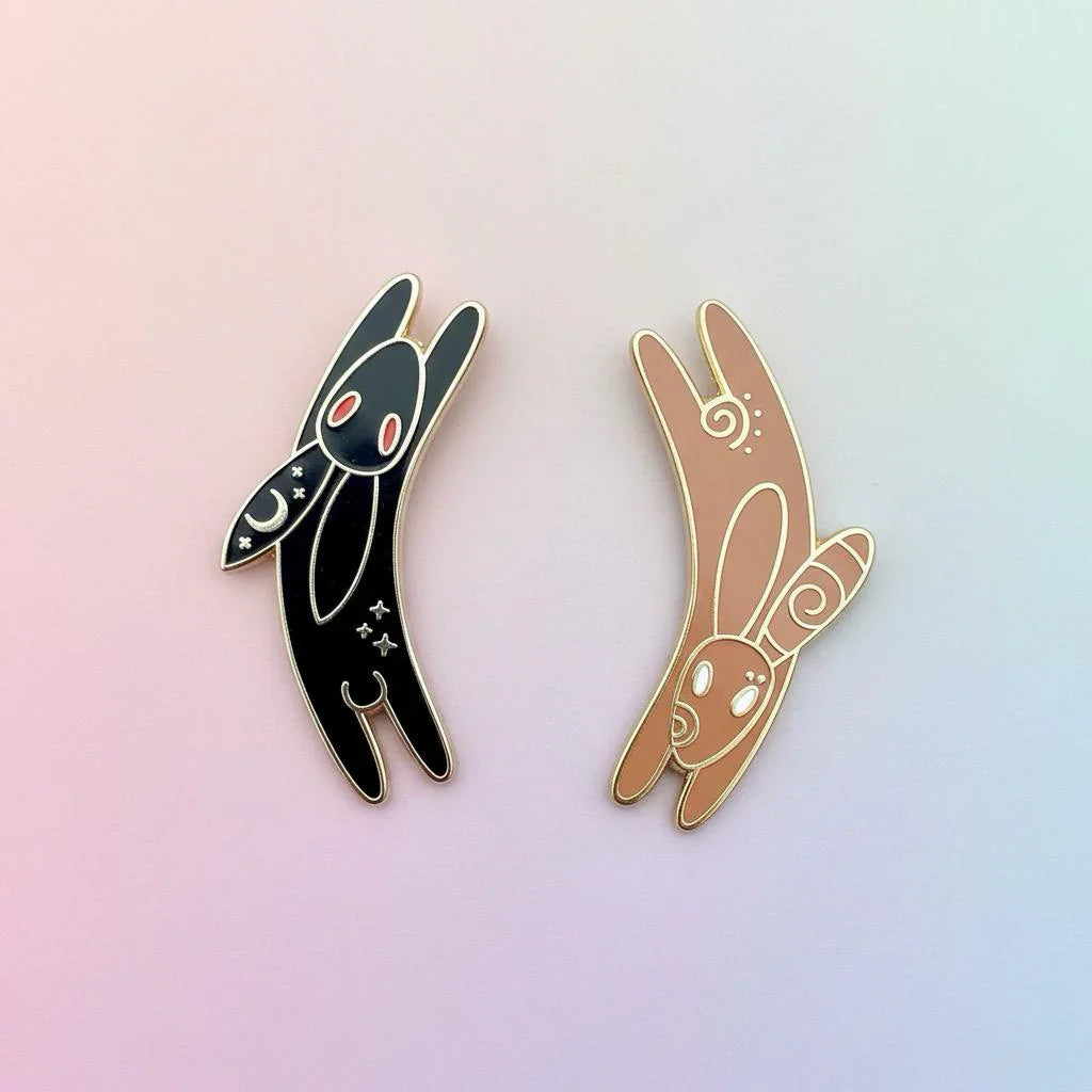 Inlé & El-Ahrairah, literary enamel pin