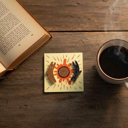 Inlé & El-Ahrairah, literary enamel pin