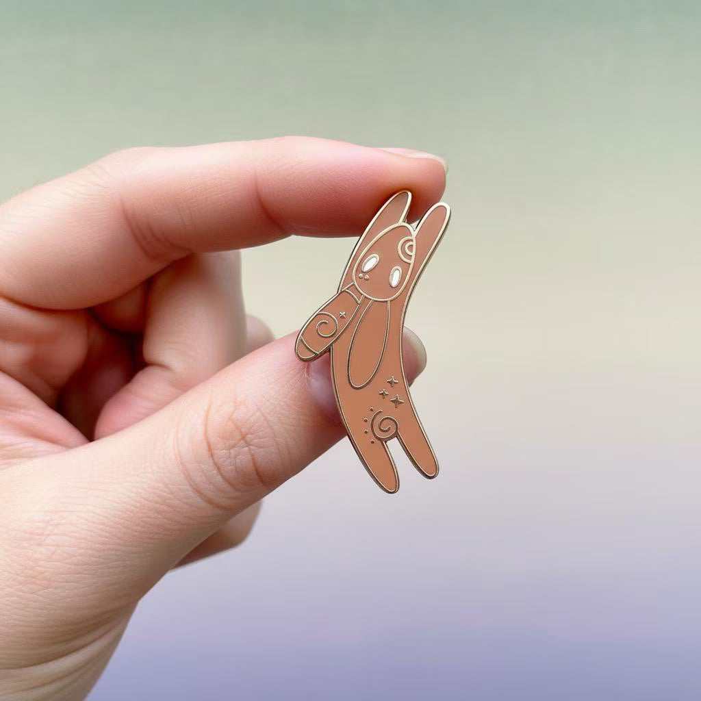 Inlé & El-Ahrairah, literary enamel pin