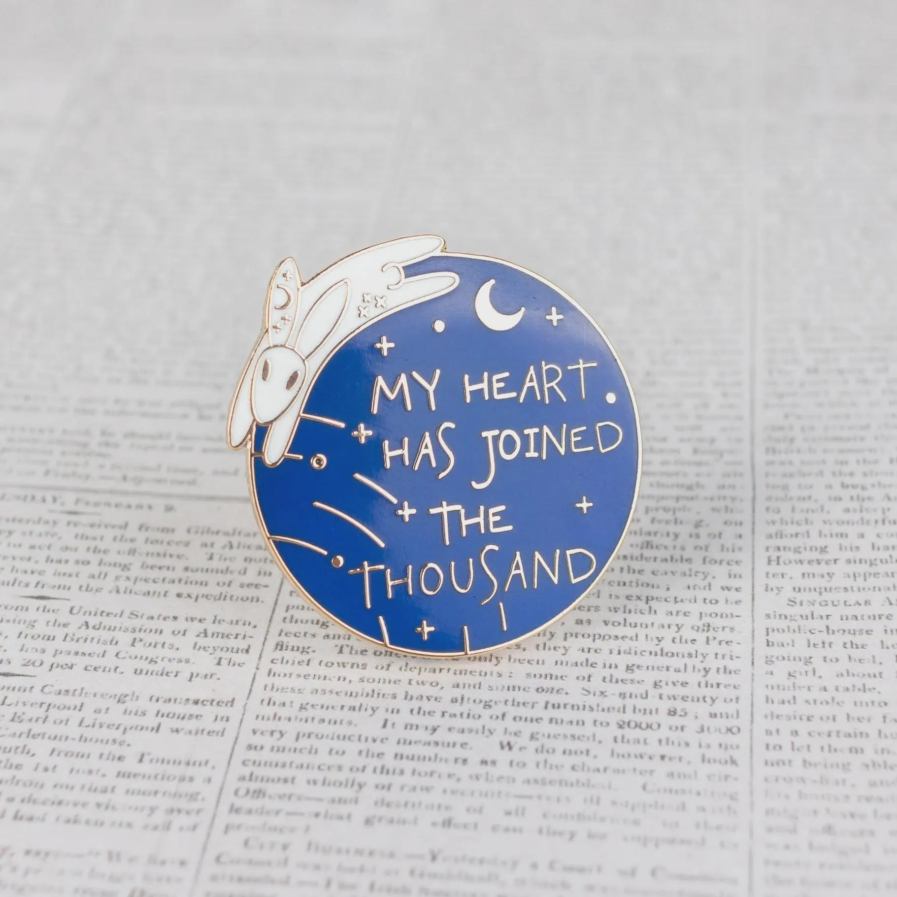 Joined the Thousand, literary enamel pin