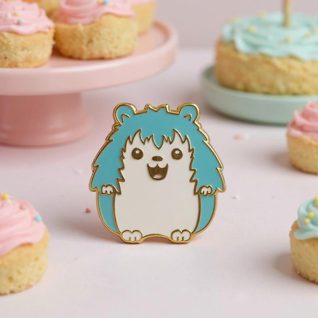 Yeti & Friend Set, kawaii enamel pin