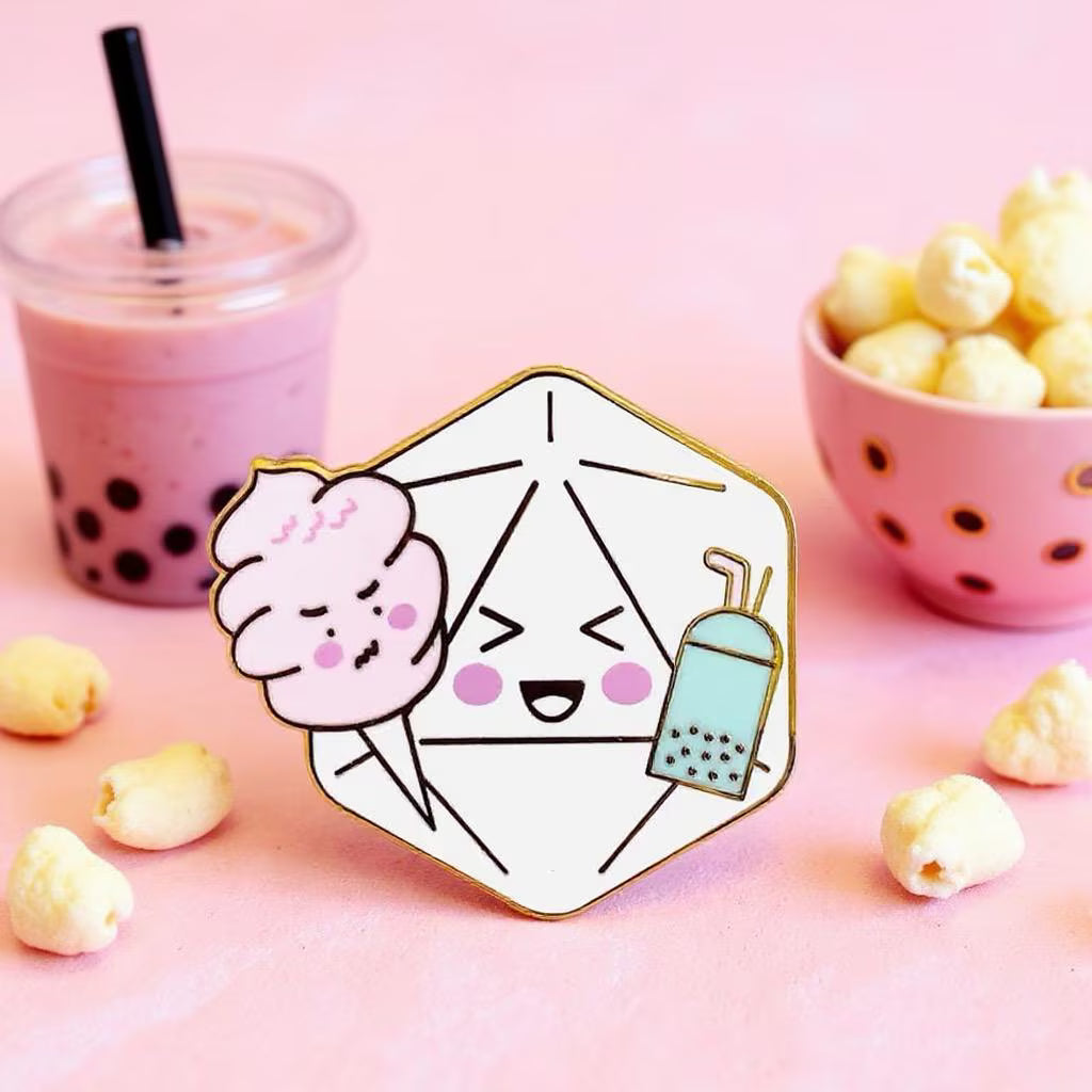 Yum Dice, D&D enamel pin