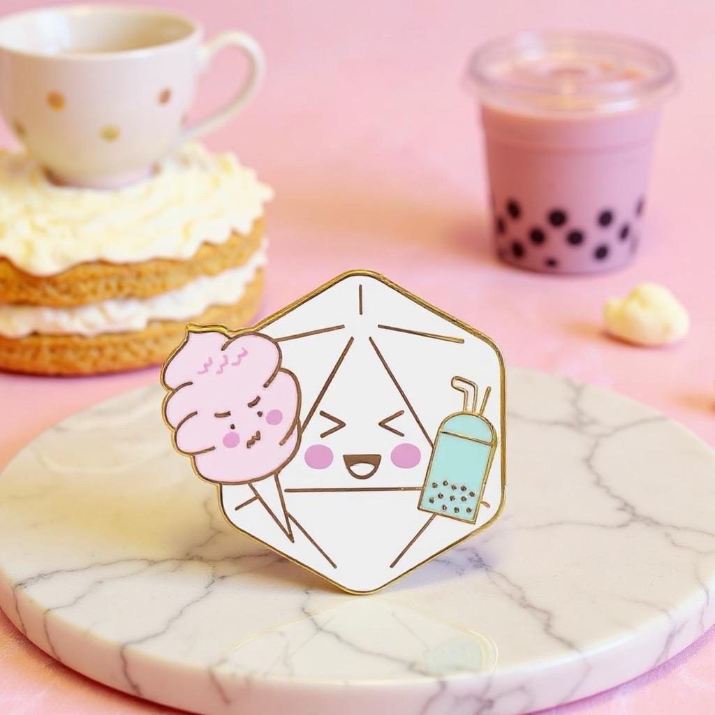 Yum Dice, D&D enamel pin